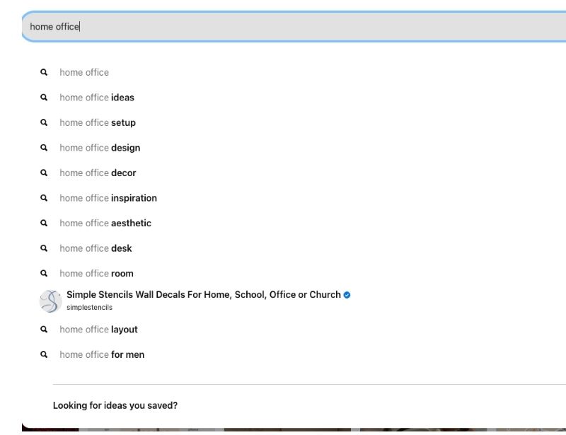 Pinterest Search Bar