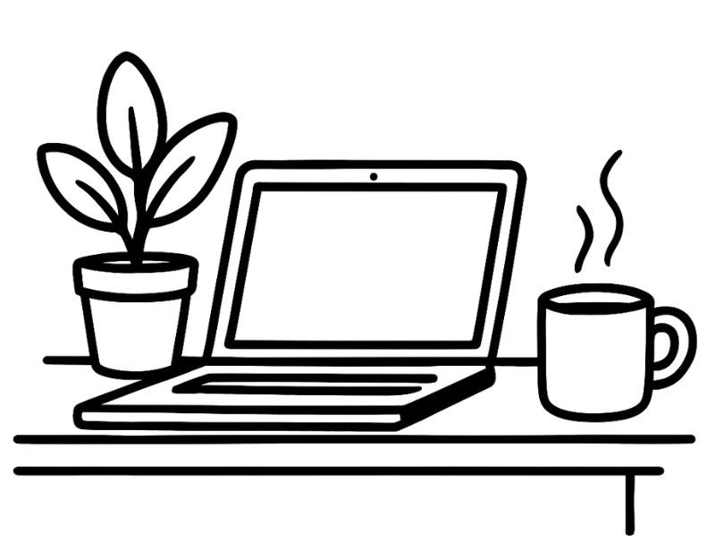 table-with-laptop-and-coffee Table with Laptop and Coffee