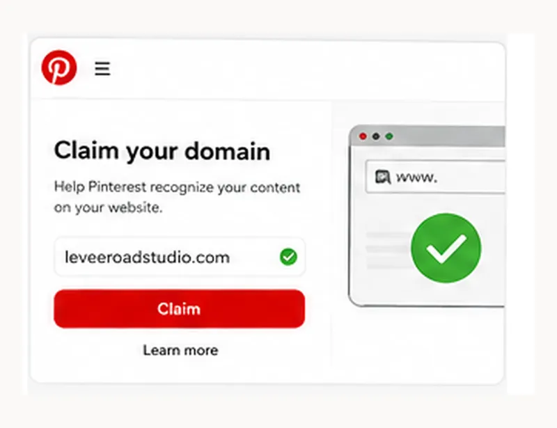 Claiming your website domain on Pinterest