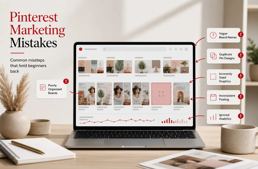 Common Pinterest marketing mistakes beginners should avoid