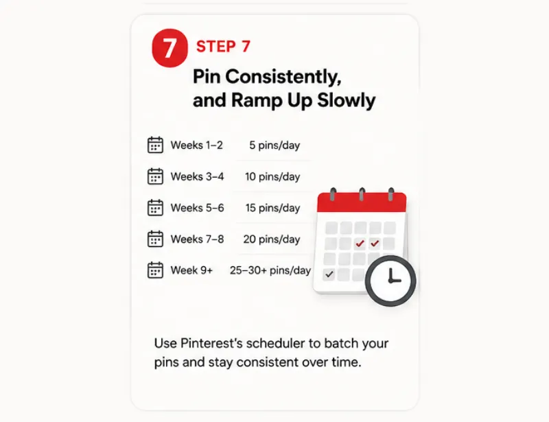 Step 7 - Pin Consistently, and Ramp Up Slowly
