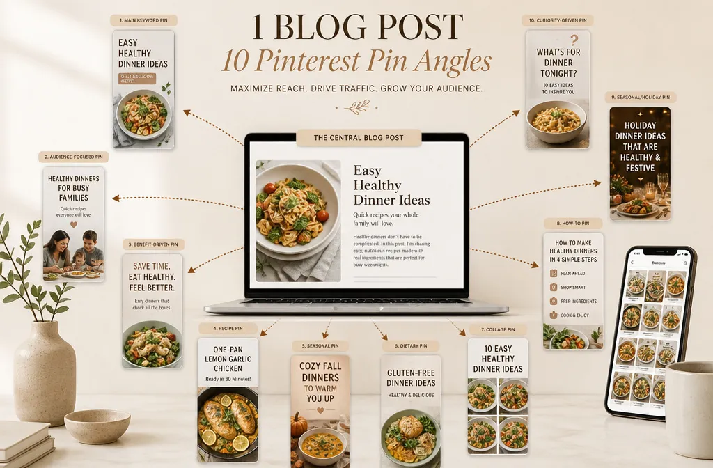 One blog post repurposed into 10 different Pinterest pins