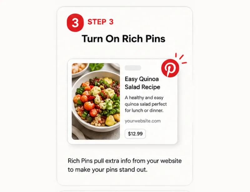 Step 3 - Turn On Rich Pins
