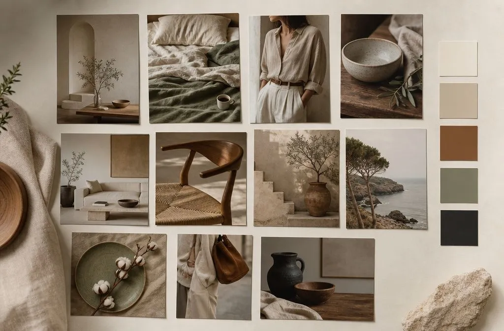 Neutral color palette used to create cohesive aesthetic Pinterest boards